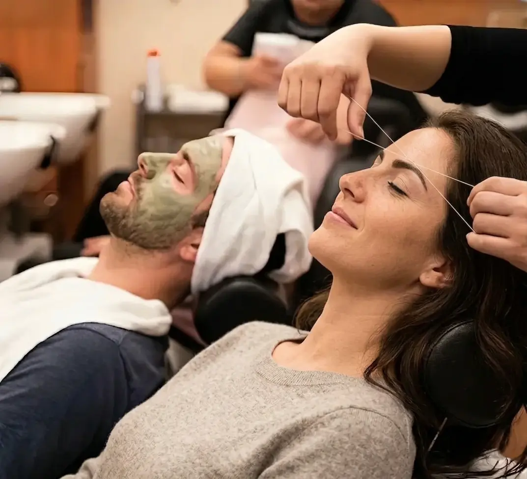 Professional eyebrow threading and skincare services at Brows Zone NYC